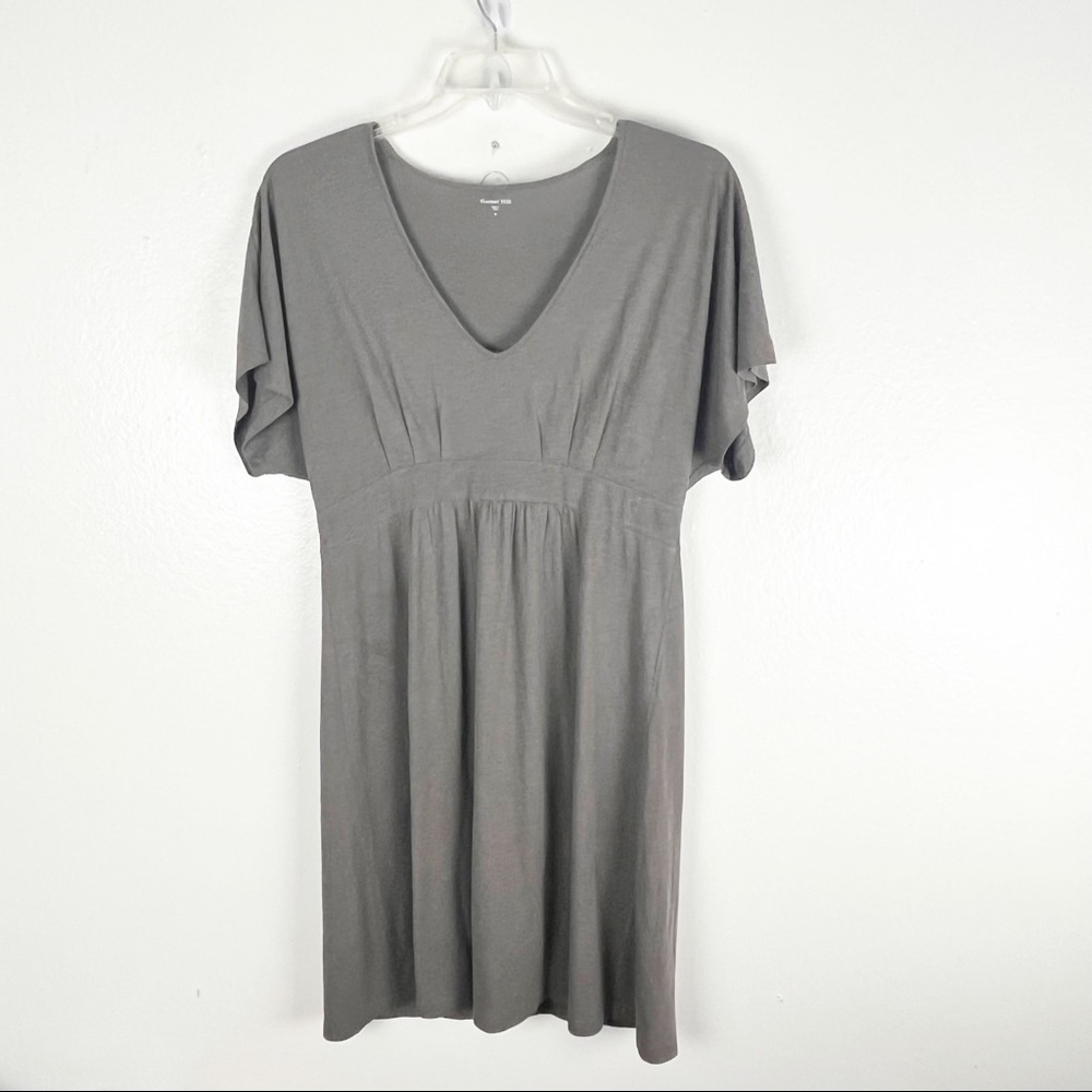 GARNET HILL Casual Lightweight Pleated V-Neck Dolman Sleeves Dress Medium Casual
